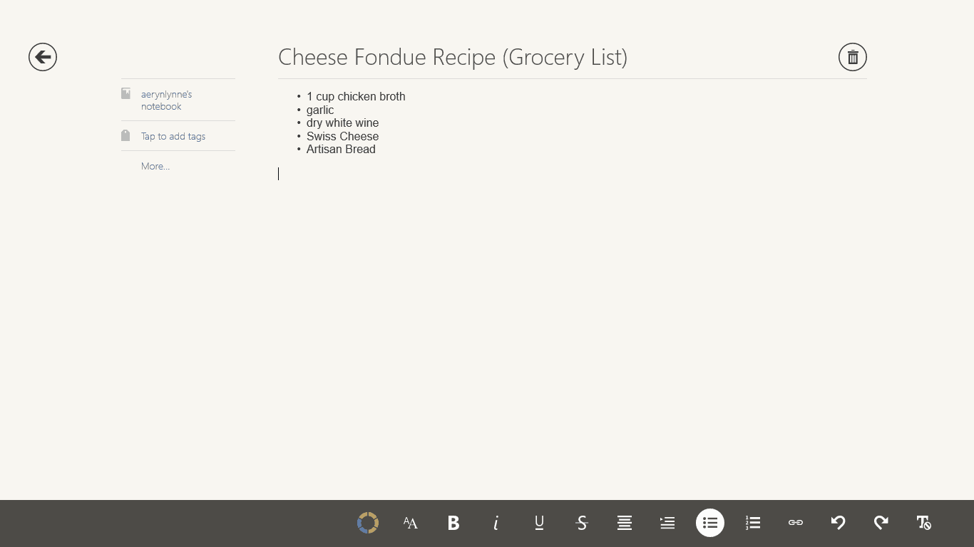 Evernote App on Windows 8