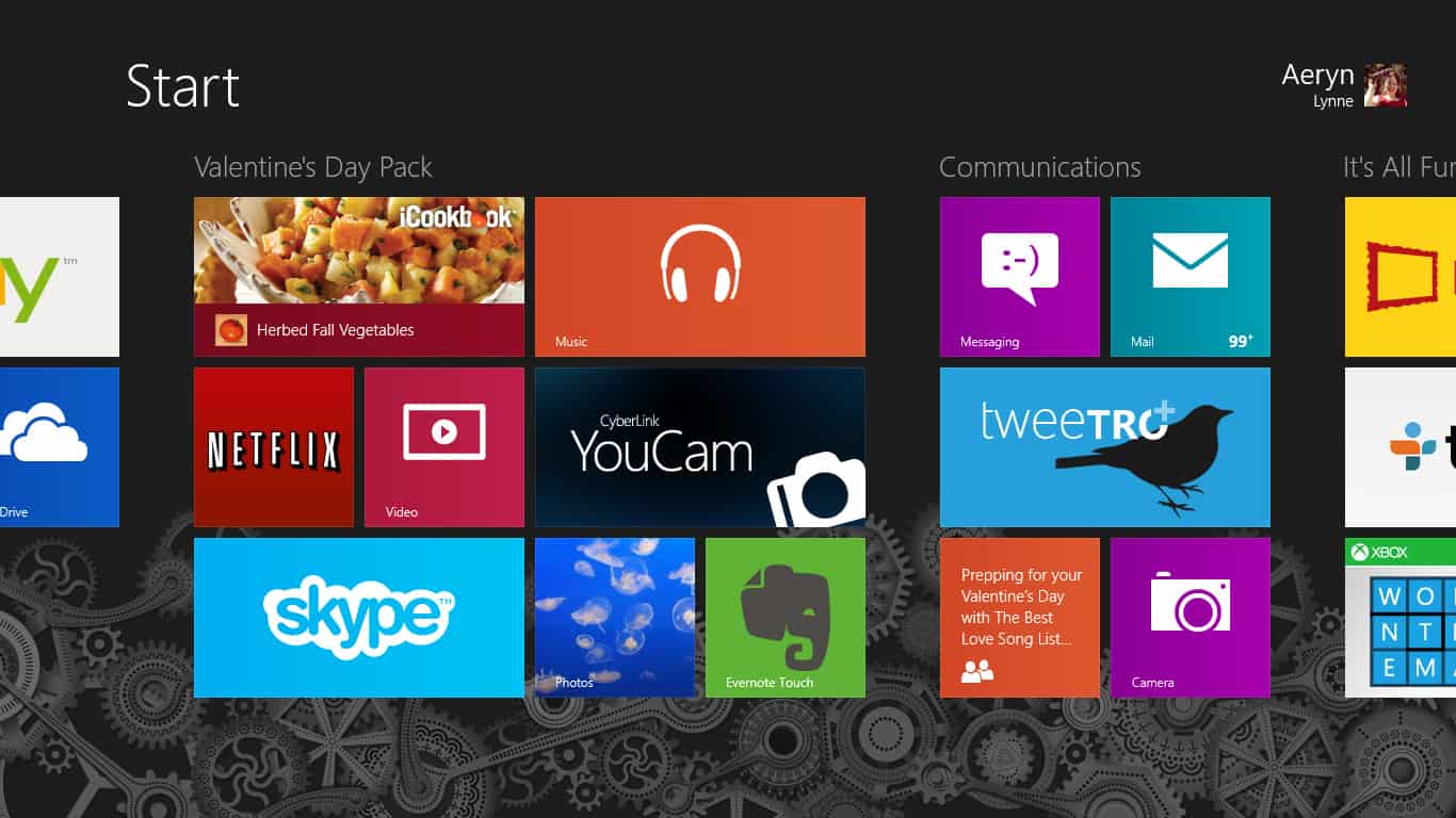 Organized Apps on Windows 8