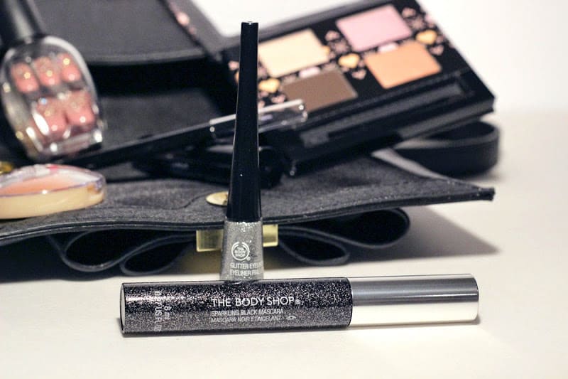 Get your glitter on with The Body Shop's mascara and liquid eye liner
