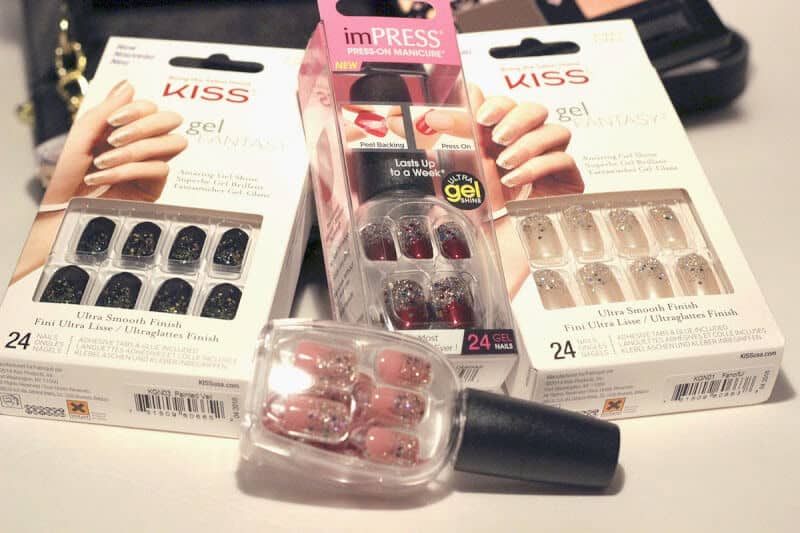 Get sparkley nails on the fly with KISS gel or imPRESS nails.