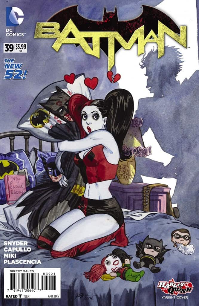I'm entirely torn on which cover to get, 'cause this Harley Quinn variant is an amazing follow-up to the Valentine's special.