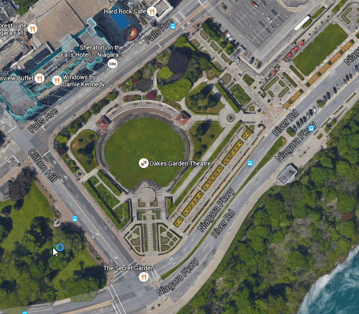 Expedia.ca #BigWorldExplorer - Google Map of Oakes Garden Theatre in Niagara Falls